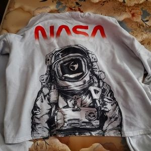NASA sweatshirt, Medium, black and white